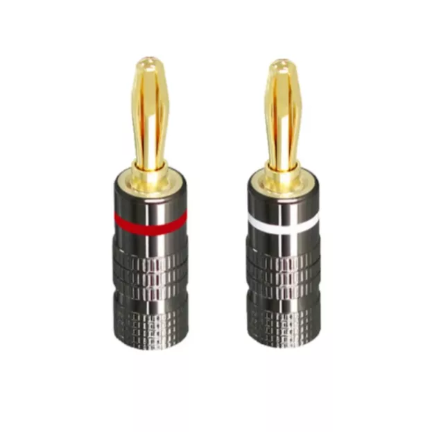 Banana Connectors Gold Plated SET of TWO