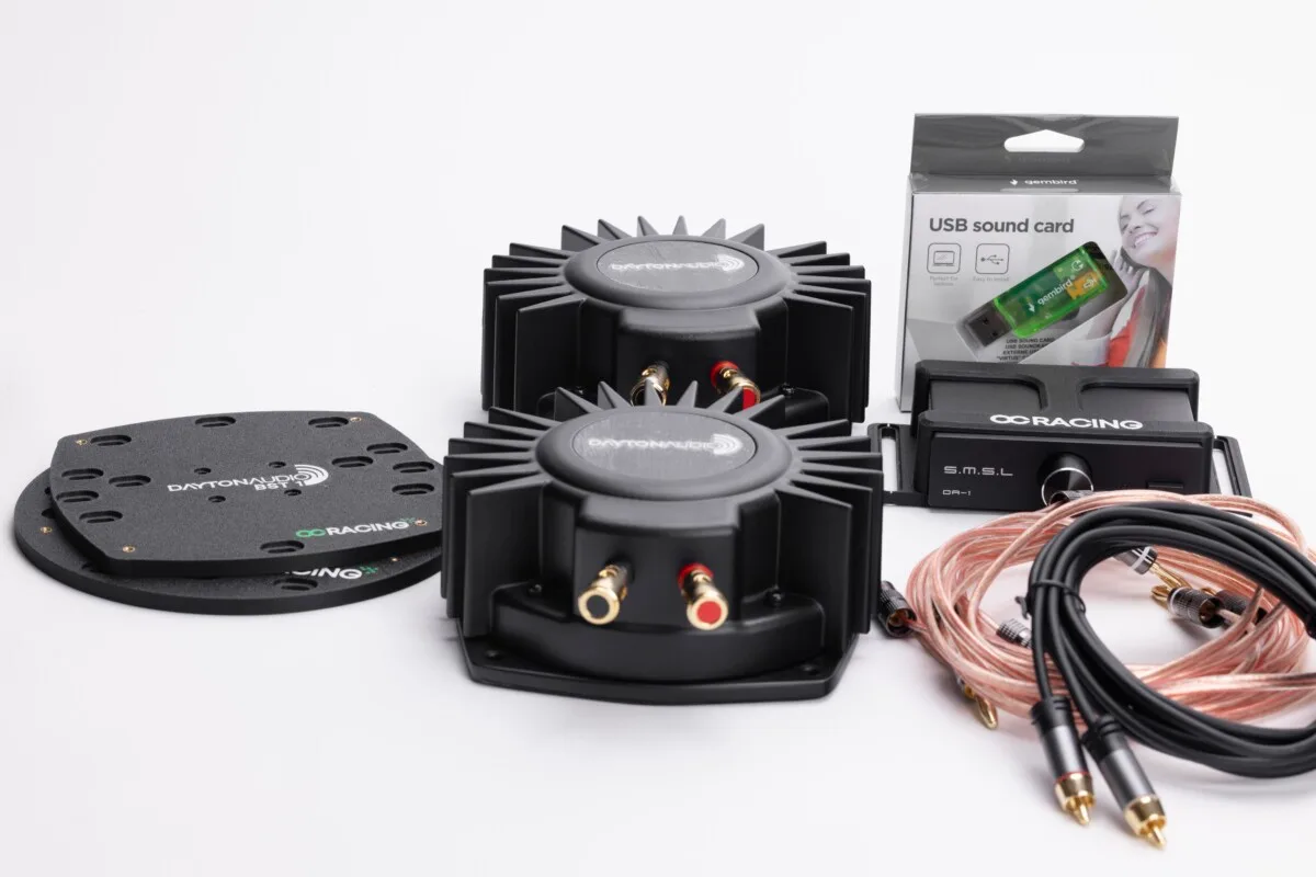 DUAL 50W Bass Shaker KIT 2x Dayton Audio BST-1 for Simracing rigs