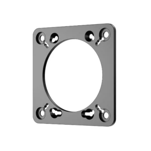 MOZA Multi function Stalks Adapter Plate angled view with central shaft opening and mounting holes   OCRacing