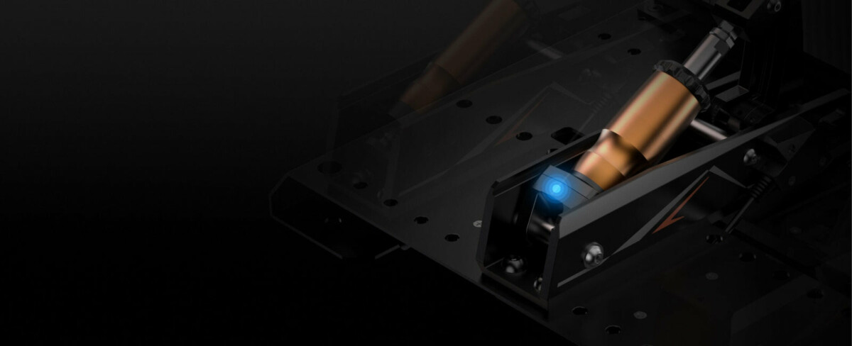 MOZA CRP2 load cell sensor detail inside the brake pedal - OCRacing