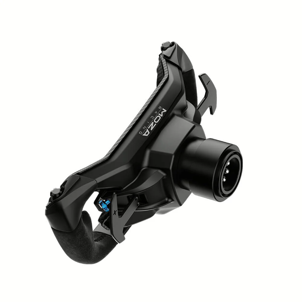 MOZA Lamborghini Essenza SCV12 rear view with shift paddles and aluminum quick release - OCRacing
