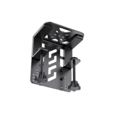 MOZA Flight Base Table Clamp low angle view showing steel bracket and clamp screws   OCRacing