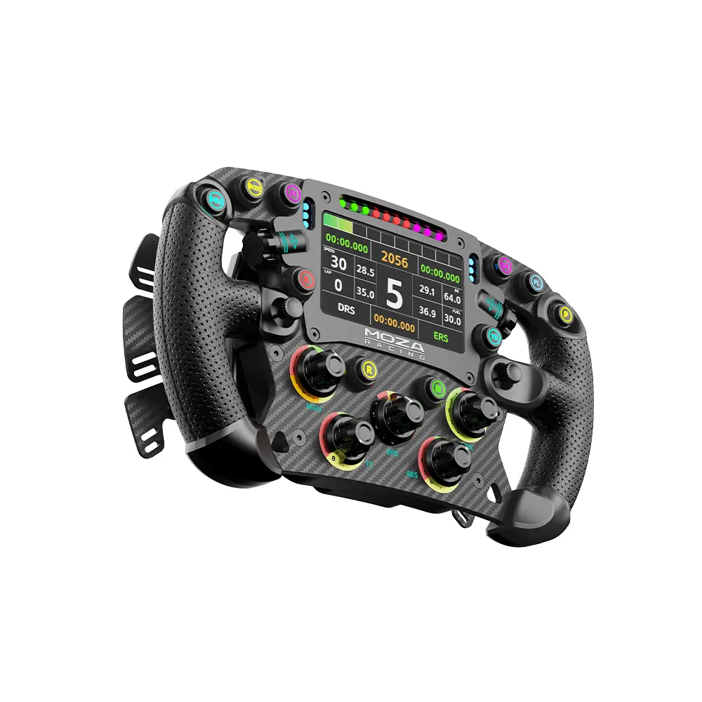 moza-fsr2-formula-wheel-2-ocracing - OCRacing.eu MOZA FSR2 Formula Wheel angled product view with paddles OCRacing