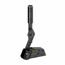 MOZA HBP Handbrake angled product view with aluminum lever and base   OCRacing