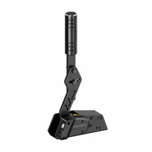 MOZA HBP Handbrake angled product view with aluminum lever and base   OCRacing