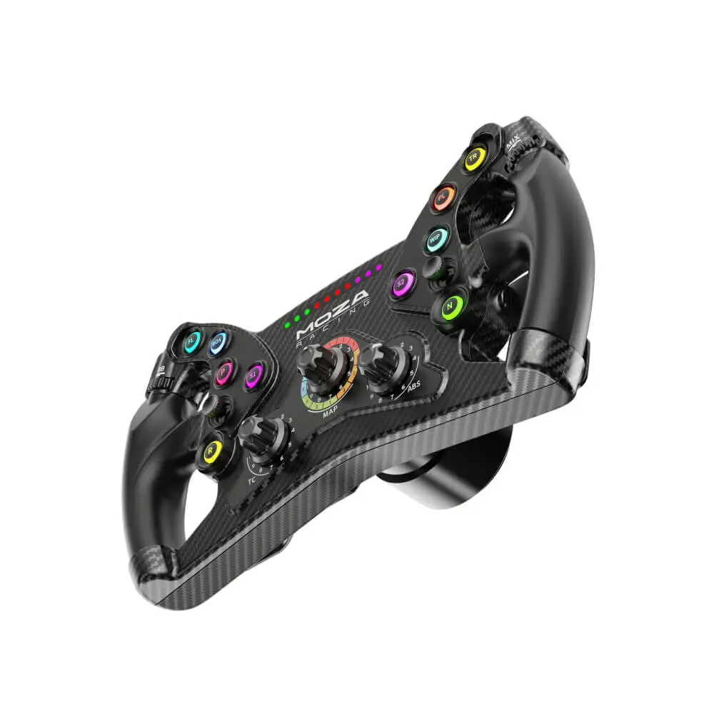 MOZA KS Steering Wheel RGB buttons high brightness LEDs and rotary encoders - OCRacing