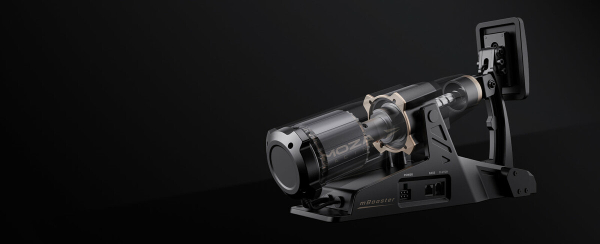 MOZA mBooster active pedal force feedback system detail - OCRacing