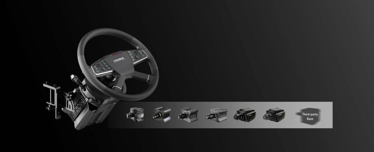 MOZA Multi-function Stalks compatible with MOZA bases and selected third-party bases - OCRacing