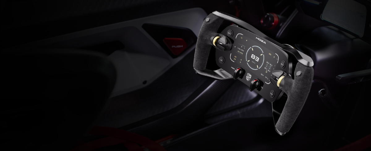 MOZA Porsche Mission R Steering Wheel Porsche cockpit design and materials - OCRacing