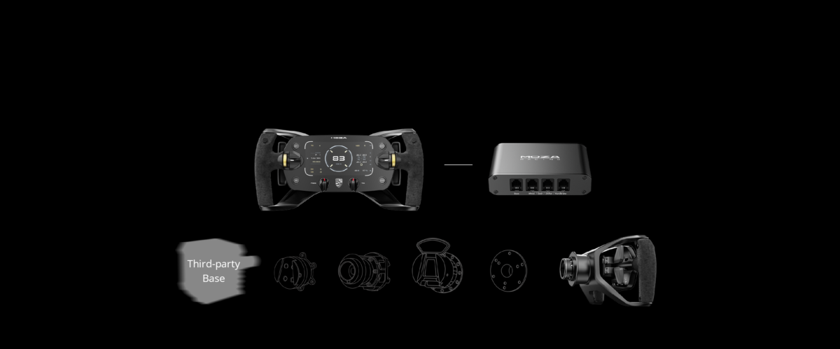 MOZA Porsche Mission R Steering Wheel open ecosystem and hub kit compatibility - OCRacing