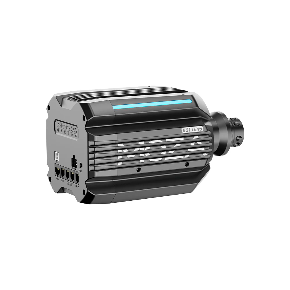 MOZA R21 Ultra side profile with RGB light strip   OCRacing