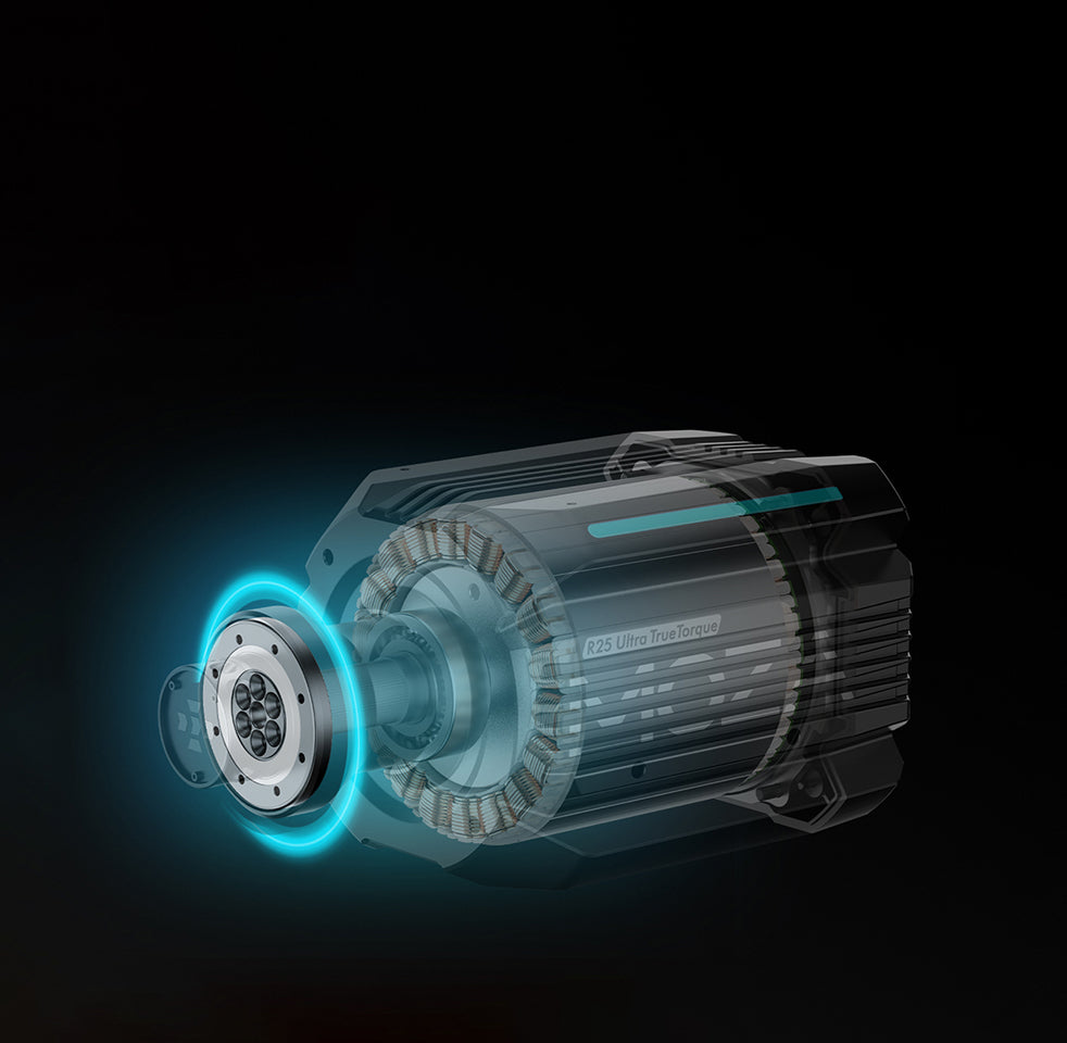 MOZA R25 Ultra transparent flat-wire motor illustration - OCRacing
