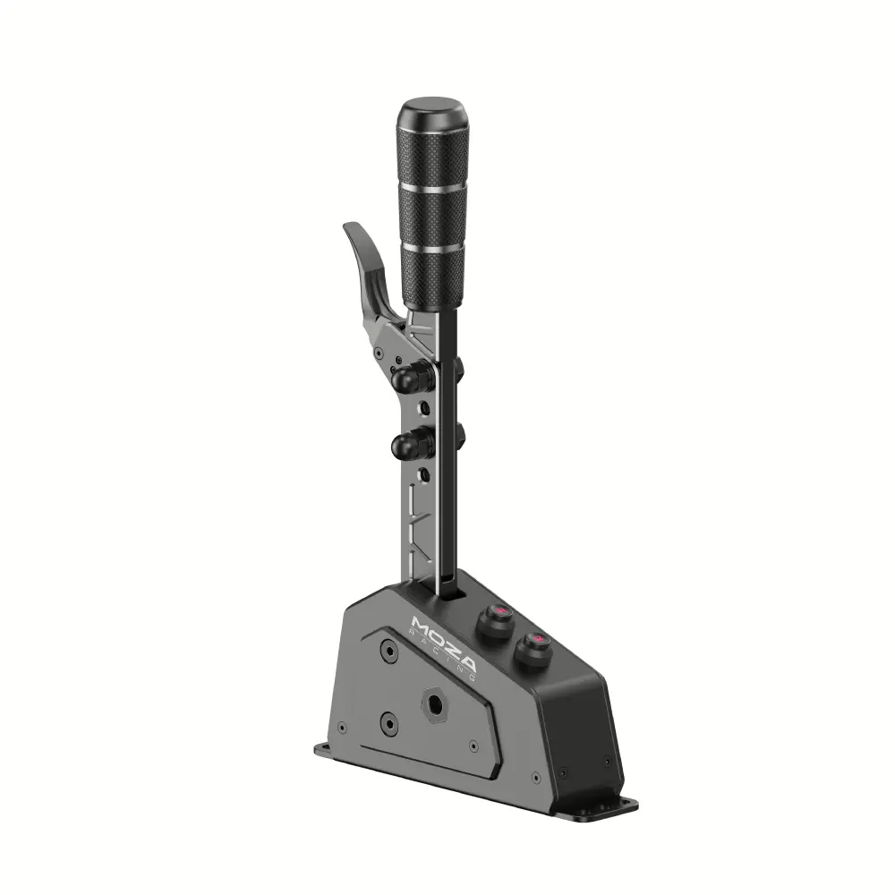 MOZA SGP Sequential Shifter front angle with all metal body and RGB buttons   OCRacing