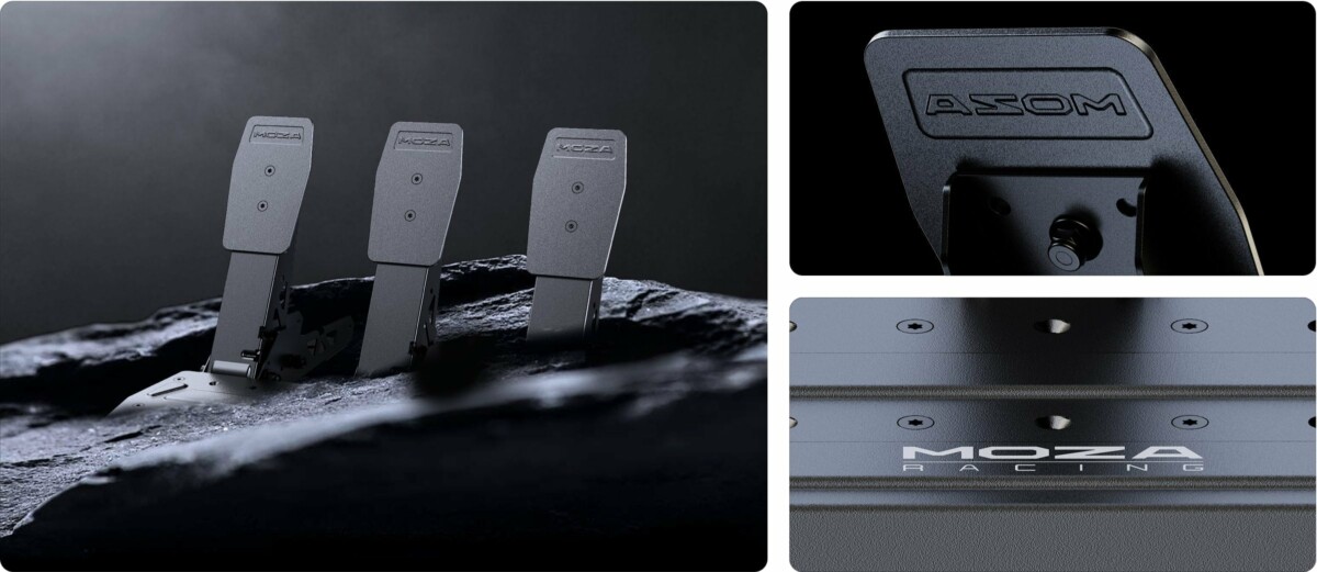 MOZA SR-P Lite high-strength steel clutch pedal construction - OCRacing