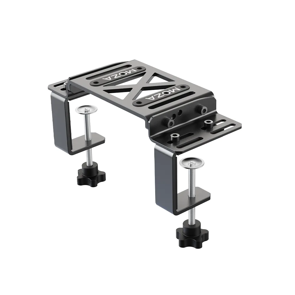 MOZA Table Clamp R5 R9 R12 angled steel desk mount product view   OCRacing