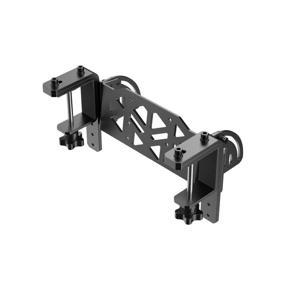MOZA Truck Wheel Clamp mounted angle view - OCRacing