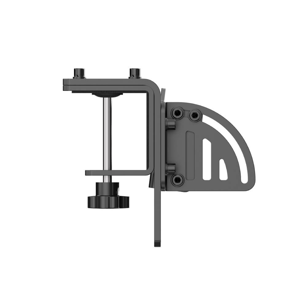 MOZA Truck Wheel Clamp installed angle view - OCRacing