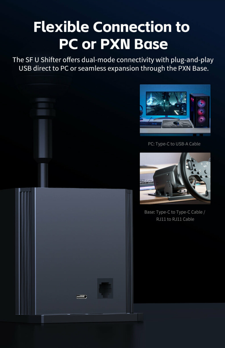 PXN SF U flexible connection to PC or PXN base - OCRacing