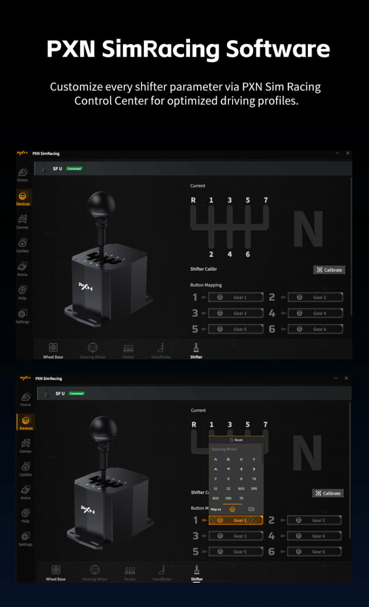 PXN SimRacing software for SF U shifter - OCRacing