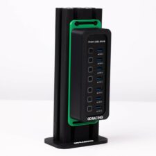 SimRacing USB 7 port HUB with green OCRacing profile mount