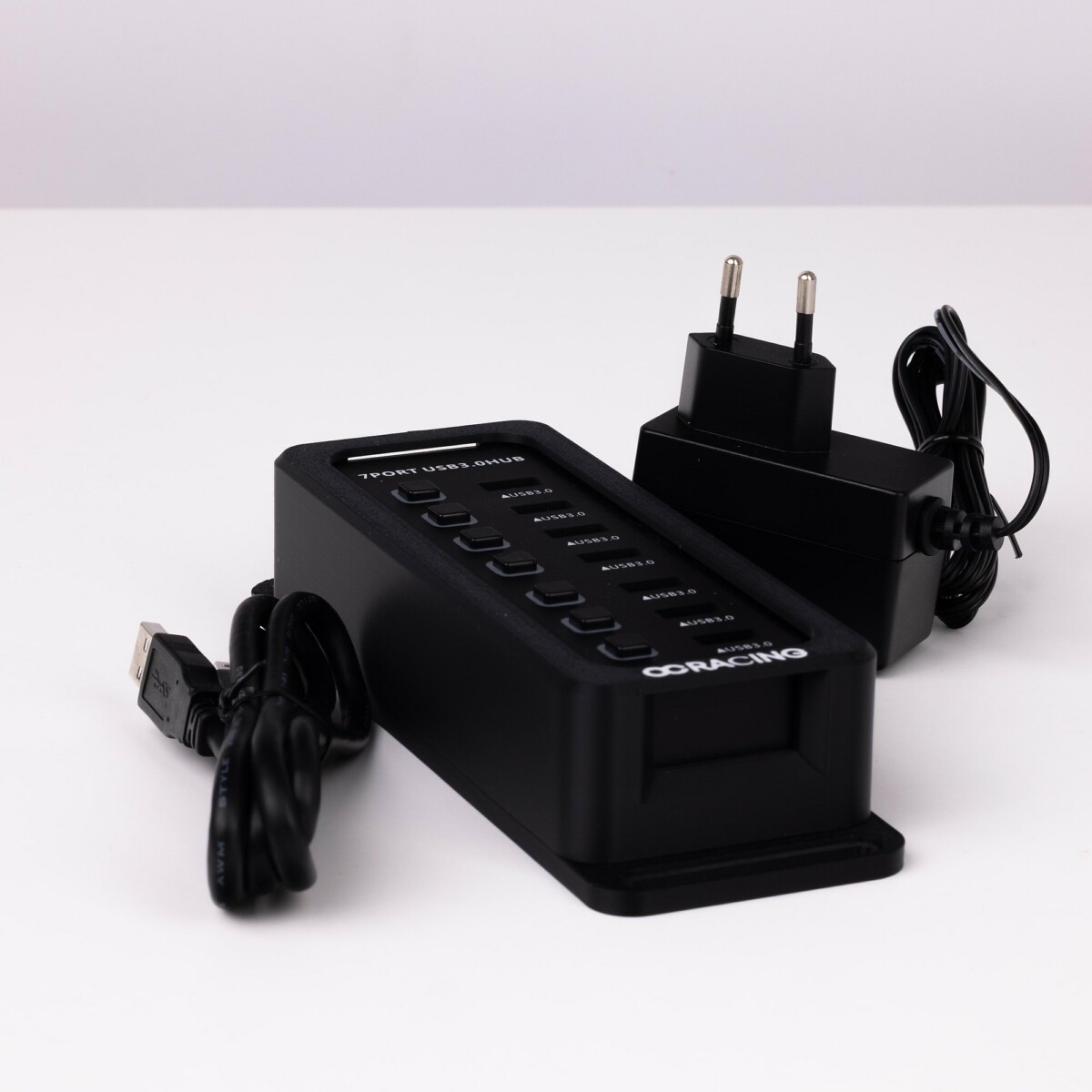 OCRacing SimRacing USB 7-port HUB with optional EU power adapter