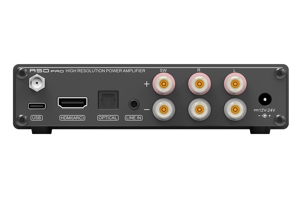 SMSL A50 Pro 2.1-Channel Amplifier rear panel - OCRacing