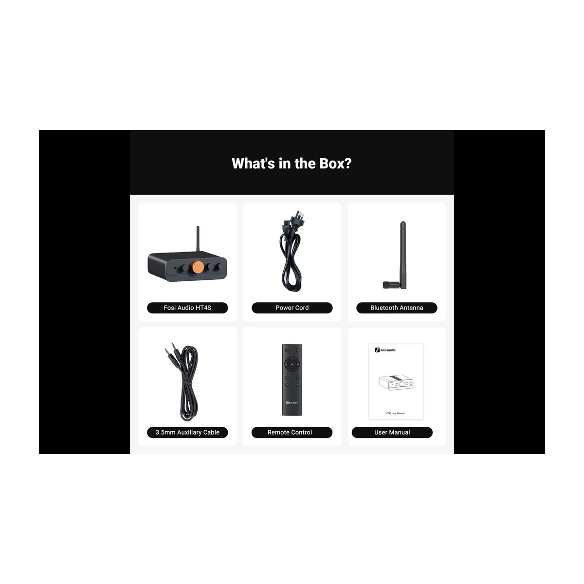 Fosi Audio HT4S package contents - OCRacing