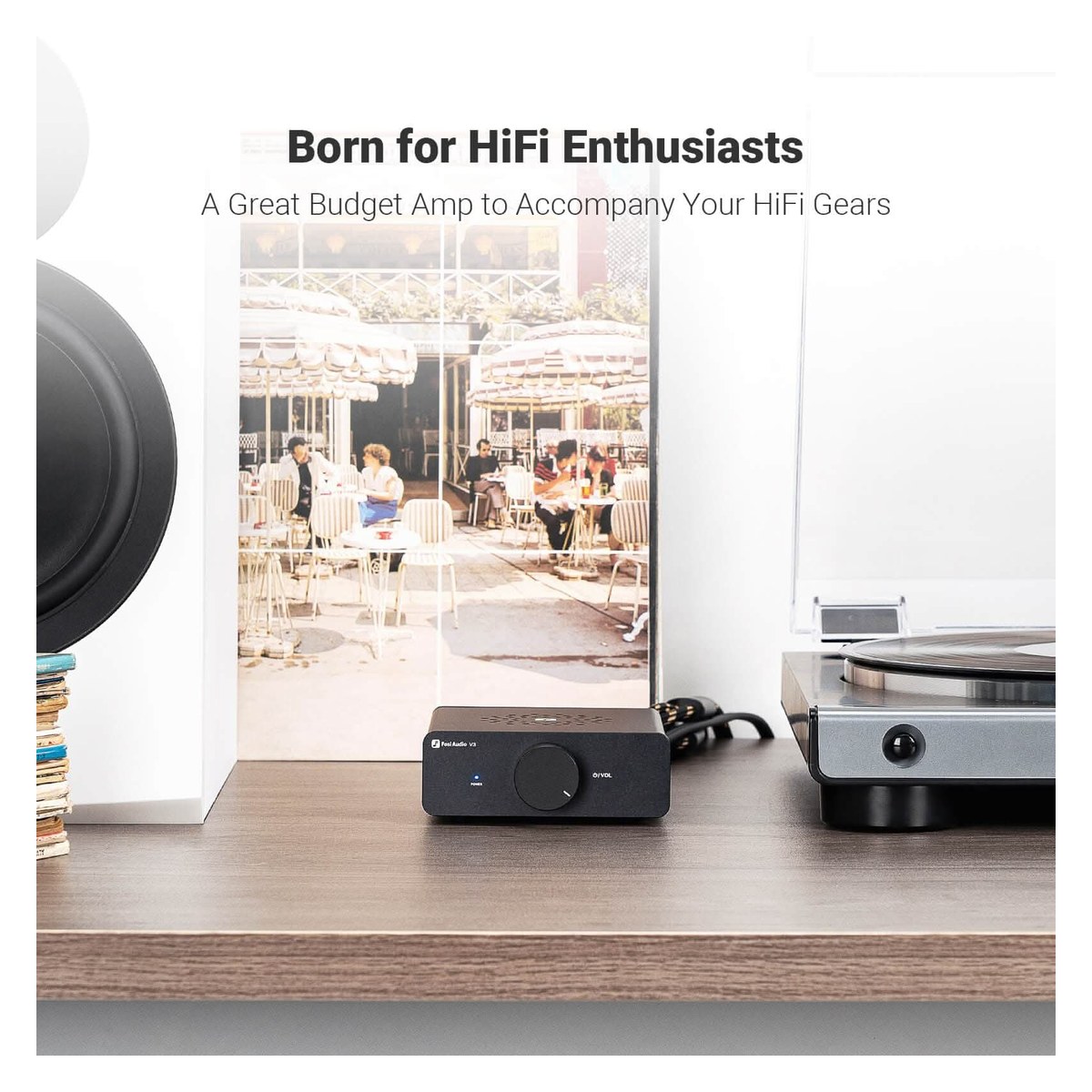 Fosi Audio V3 desktop Hi-Fi setup - OCRacing