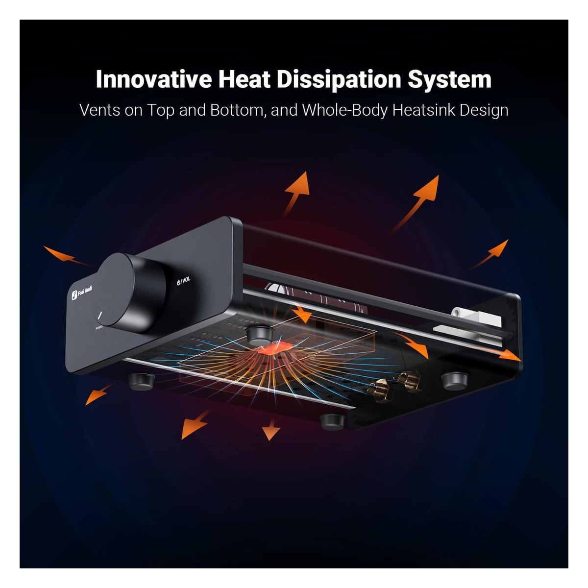 Fosi Audio V3 heat dissipation design - OCRacing