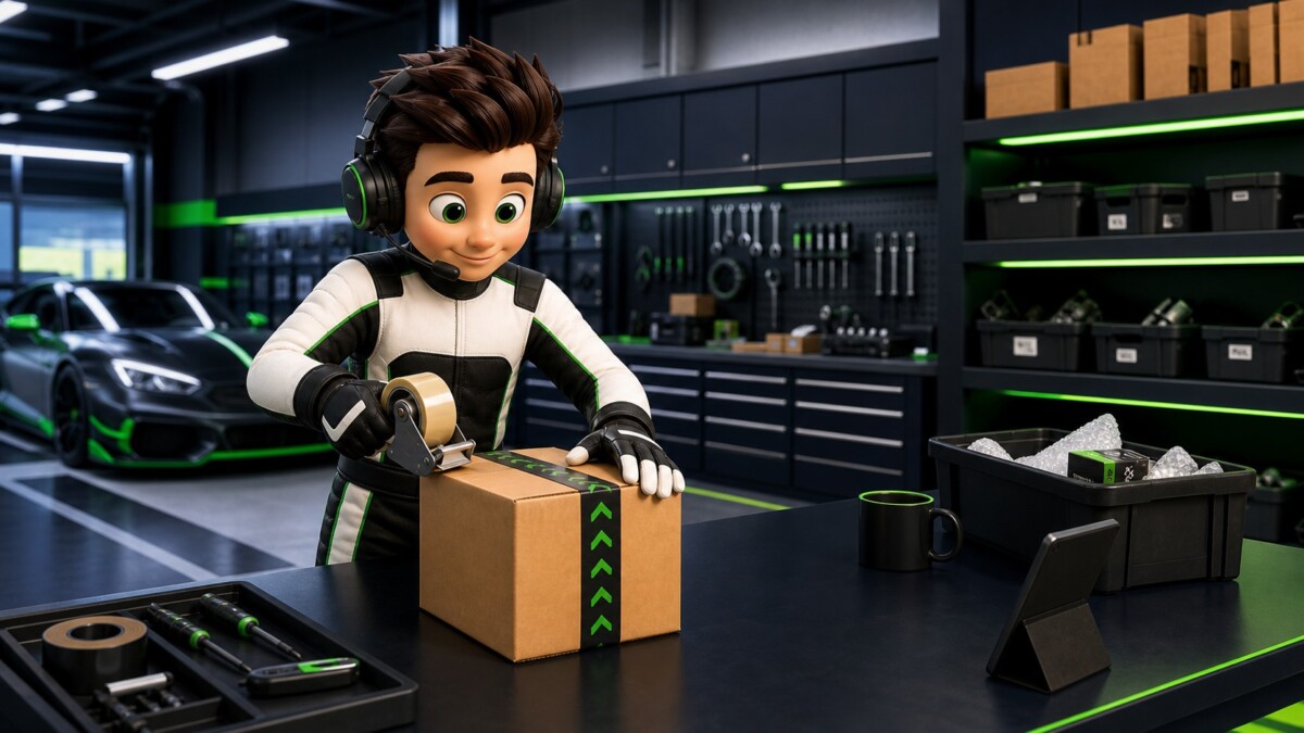 Ocie preparing an OCRacing order