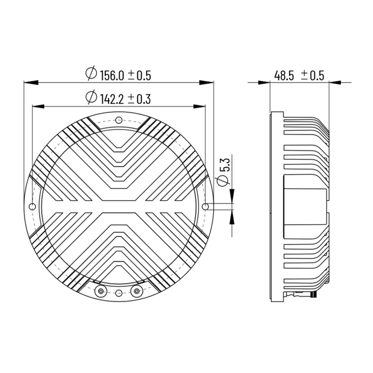 Xcite XBS100-4 technical drawing and dimensions - OCRacing